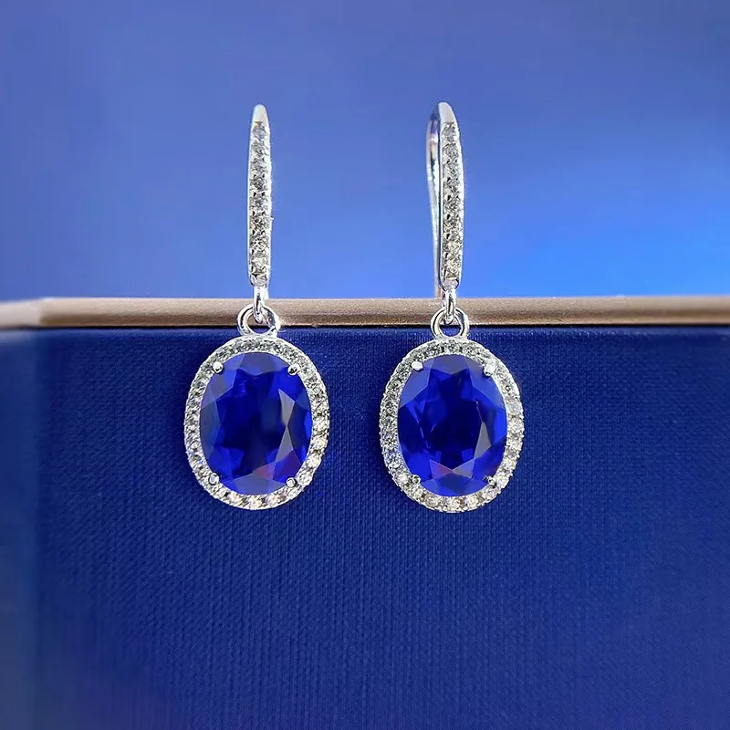 Luxury Sapphire Moissanite Earrings 925 Sterling Silver Drop Earring Women Sparkling Jewelry Vintage Trendy Danle Party Gift
Luxury Sapphire Moissanite Earrings 925 Sterling Silver Drop Earring Women Sparkling Jewelry Vintage Trendy Danle Party Gift