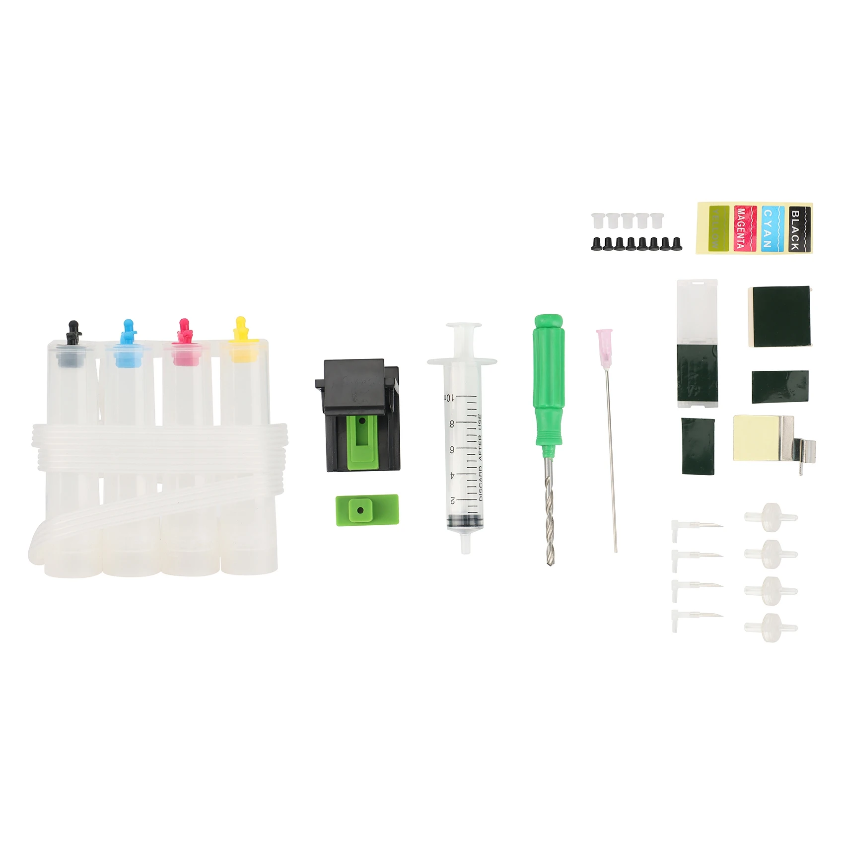 Inkjet Printer Continuous Ink Supply System Universal Color Ciss DIY Kit Accessory Cartridge Replacement for HP
Inkjet Printer Continuous Ink Supply System Universal Color Ciss DIY Kit Accessory Cartridge Replacement for HP