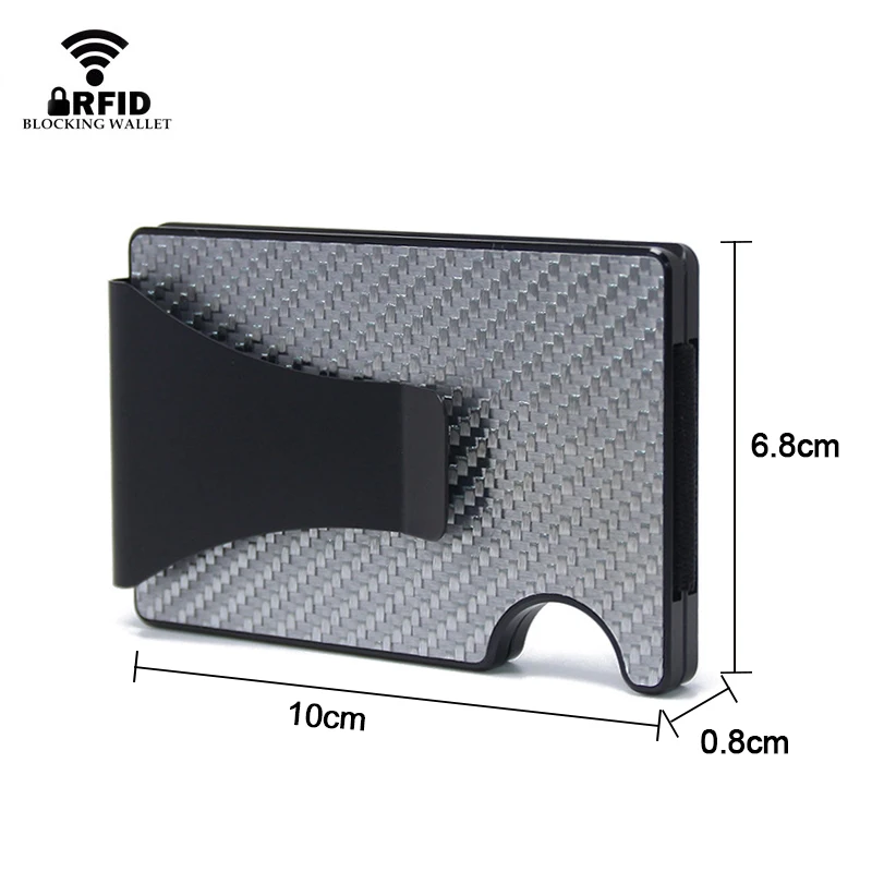 DIENQI Carbon Fiber Metal Credit Card Holder Men RFID Card Fashion Male Magic Wallet Cardholder Steel Minimalist Wallet
DIENQI Carbon Fiber Metal Credit Card Holder Men RFID Card Fashion Male Magic Wallet Cardholder Steel Minimalist Wallet