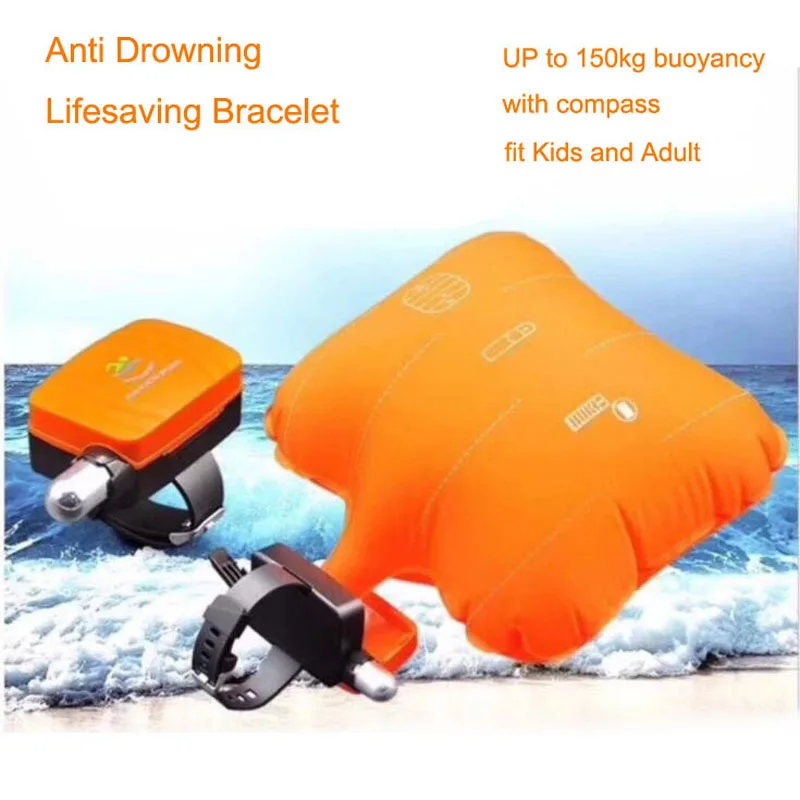 

Anti Drowning Lifesaving Bracelet Floating Swimming Safety Self Rescue Wristband with Compass for Kids Adult Emergency Lifesave