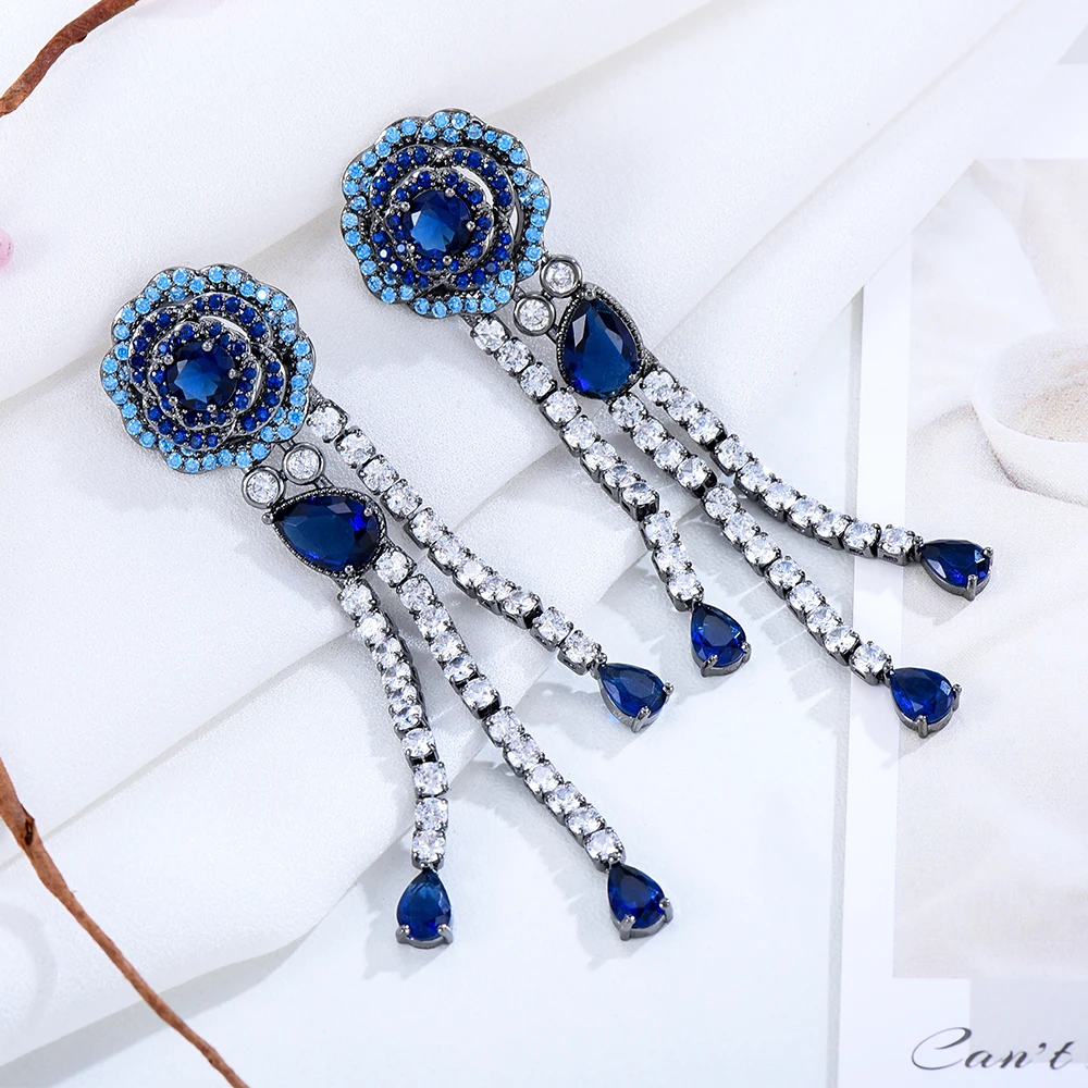 Soramoore Facebook ins Trendy Shiny CZ Drop Dangle Long Earrings For Women Wedding Bridal Jewelry aretes de mujer modernos
Soramoore Facebook ins Trendy Shiny CZ Drop Dangle Long Earrings For Women Wedding Bridal Jewelry aretes de mujer modernos
