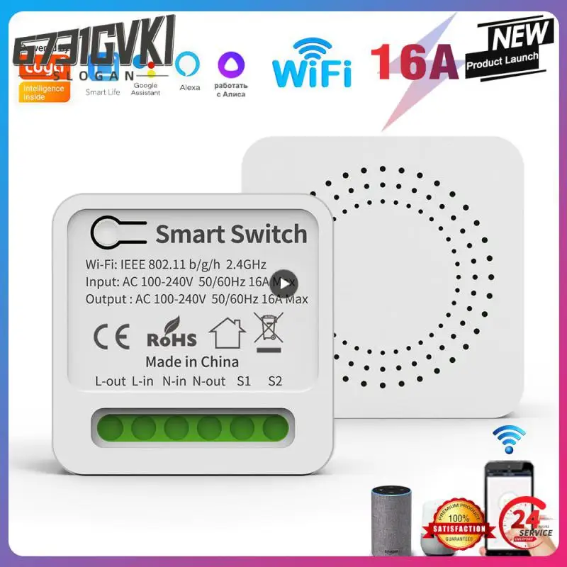 

Diy Smart Home Wireless Switch Wifi Switches Tuya 10a 16a Mini Breaker Module Works With Alexa Google Home Yandex Alice