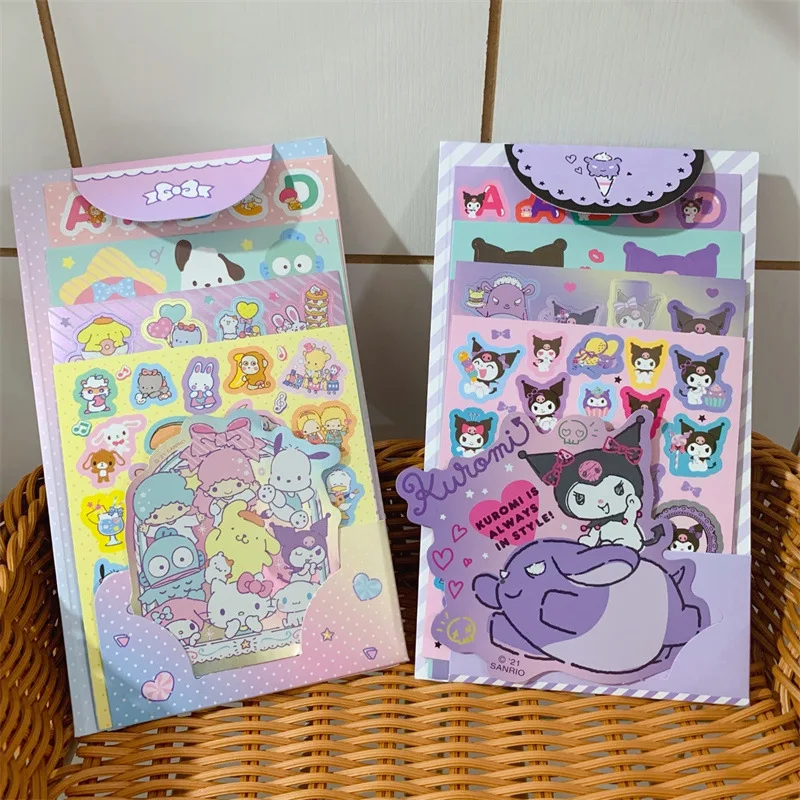 Japanese Cute Sanrio Hello Kitty Cartoon Sticker Set Cinnamoroll Kuromi Girl Heart Sticker Hand Account Sticker Color 
Japanese Cute Sanrio Hello Kitty Cartoon Sticker Set Cinnamoroll Kuromi Girl Heart Sticker Hand Account Sticker Color