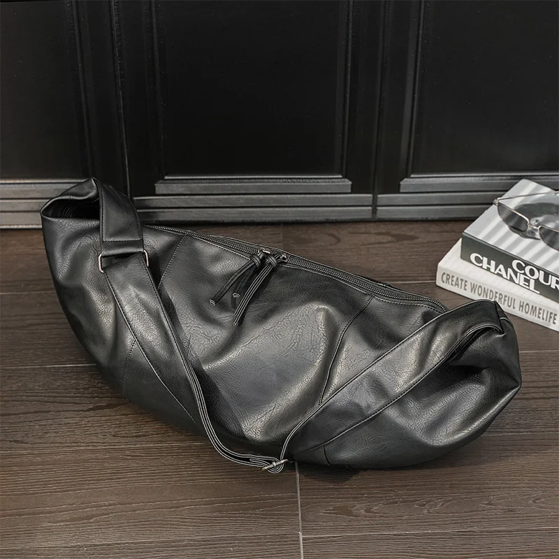 New Korean Style Men Shoulder Bag Personality Dumpling Bag Soft PU Leather CrossBody Bag Casual Travel Bag For Male
New Korean Style Men Shoulder Bag Personality Dumpling Bag Soft PU Leather CrossBody Bag Casual Travel Bag For Male