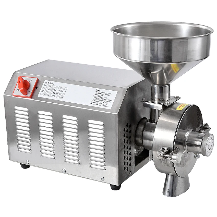 High efficiency commercial Grain Grinder,stainless steel grinding machine for spices/corn/soybean 20-40KG/h 1420r-min 2500W
High efficiency commercial Grain Grinder,stainless steel grinding machine for spices/corn/soybean 20-40KG/h 1420r-min 2500W