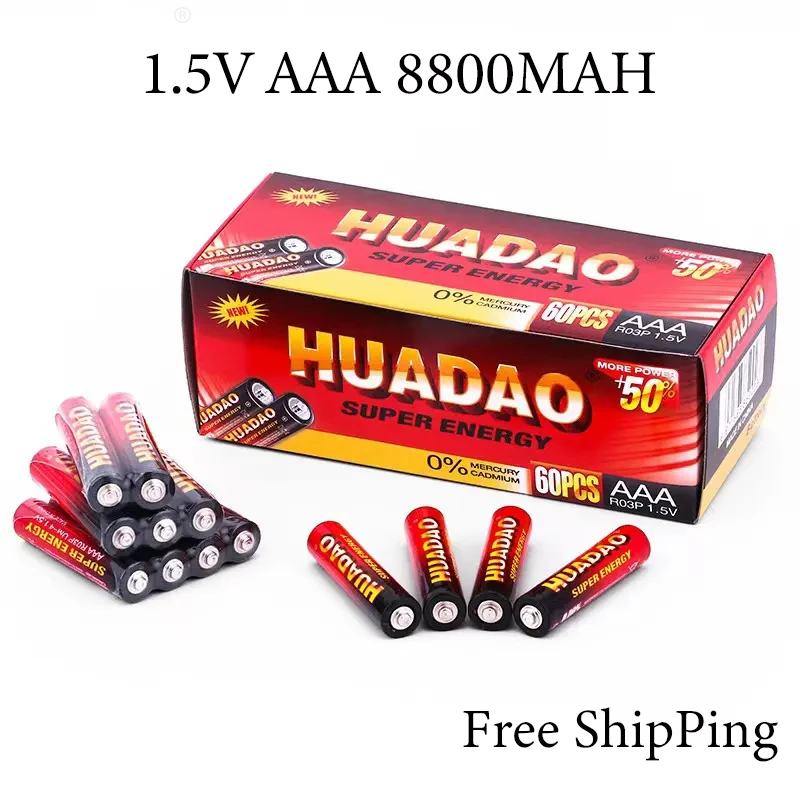 Free Shipping 1.5V AAA Disposable Alkaline Dry Battery for LED Light Toys Mp3 Camera Flash Shaver CD Player Wireless Mouse
Free Shipping 1.5V AAA Disposable Alkaline Dry Battery for LED Light Toys Mp3 Camera Flash Shaver CD Player Wireless Mouse