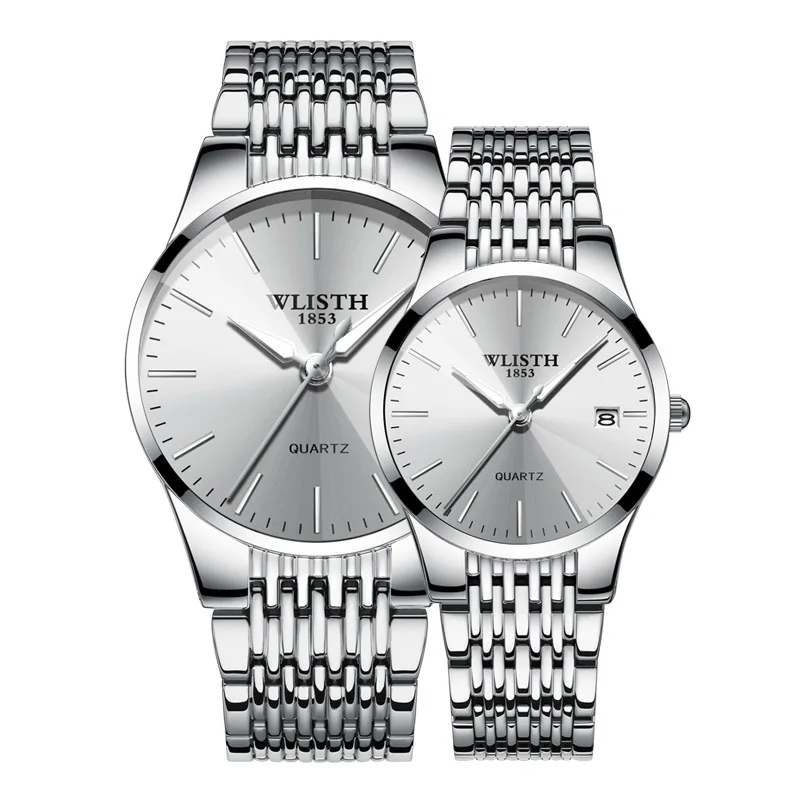 Couples Watches Fashion Silver Watches Men and Women Matching Quartz Wrist Watches Gifts
Couples Watches Fashion Silver Watches Men and Women Matching Quartz Wrist Watches Gifts