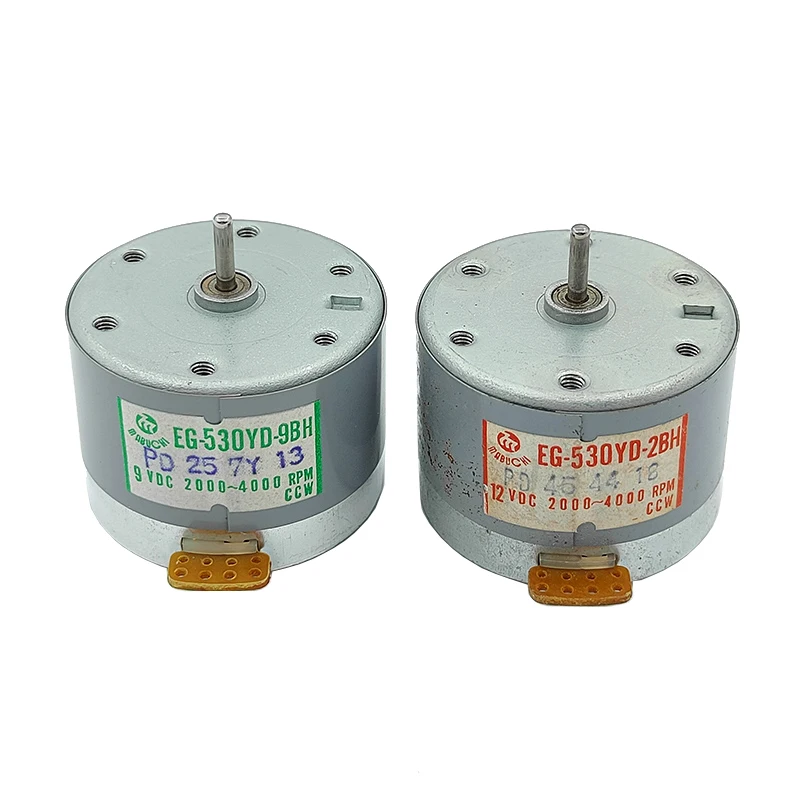 Mabuchi EG-530YD-9BH/ EG-530YD-2BH Motor DC 9V/ DC 12V CCW Capstan Tape Deck Recorder Audio Round Spindle Motor 33mm Diameter
Mabuchi EG-530YD-9BH/ EG-530YD-2BH Motor DC 9V/ DC 12V CCW Capstan Tape Deck Recorder Audio Round Spindle Motor 33mm Diameter