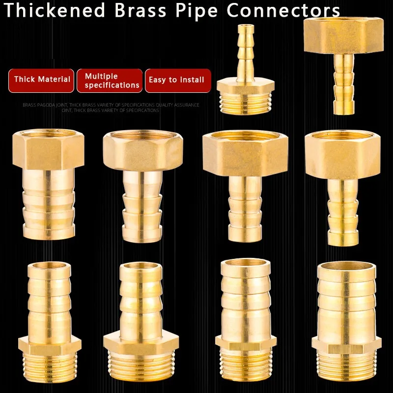 Brass Pipe Connectors Hose Barb Tail 1/2" 3/4" Male Thread Joint Copper Pipe Fitting Hose Connectors 6mm-16mm
Brass Pipe Connectors Hose Barb Tail 1/2" 3/4" Male Thread Joint Copper Pipe Fitting Hose Connectors 6mm-16mm