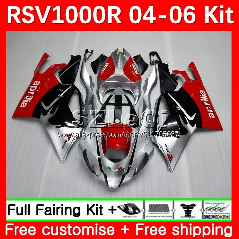 Black silyver RSV1000RR For Aprilia RSV1000 R RR CC Mille RV60 RSV 1000 RSV1000R 04 05 06 RSV-1000 2004 2005 2006 Fairing 19LQ.1
Black silyver RSV1000RR For Aprilia RSV1000 R RR CC Mille RV60 RSV 1000 RSV1000R 04 05 06 RSV-1000 2004 2005 2006 Fairing 19LQ.1