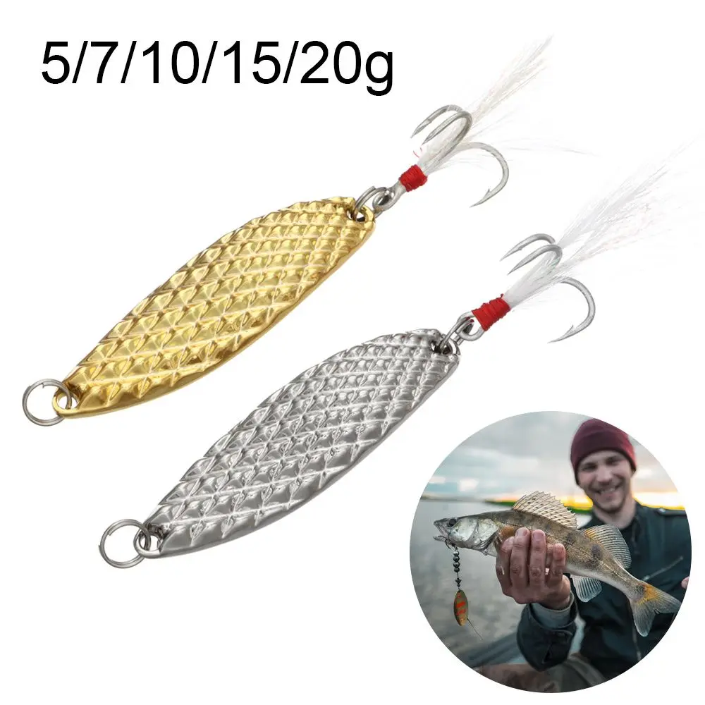 5/7/10/15/20g Metal Spinner Spoon VIB Fishing Lures Gold Silver Artificial Bait with Feather Treble Hook Fishing Tackle 
5/7/10/15/20g Metal Spinner Spoon VIB Fishing Lures Gold Silver Artificial Bait with Feather Treble Hook Fishing Tackle
