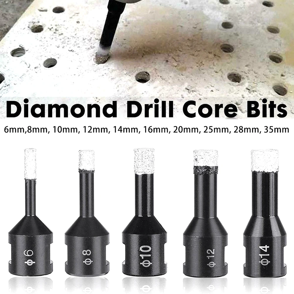 6-35mm M14 Dry Vacuum Brazed Diamond Dril Core Bit Ceramic Cutter Tile Holesaw Poower Tool Diamond Core Drill Bit &Storage Box
6-35mm M14 Dry Vacuum Brazed Diamond Dril Core Bit Ceramic Cutter Tile Holesaw Poower Tool Diamond Core Drill Bit &Storage Box