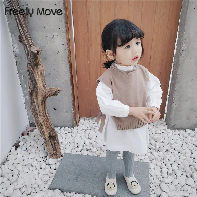Freely Move New Spring Autumn Baby Girls Cotton Knit Sweater Solid Color Korean Style Toddlers Kids Sweet Vests bottomed shirt
Freely Move New Spring Autumn Baby Girls Cotton Knit Sweater Solid Color Korean Style Toddlers Kids Sweet Vests bottomed shirt