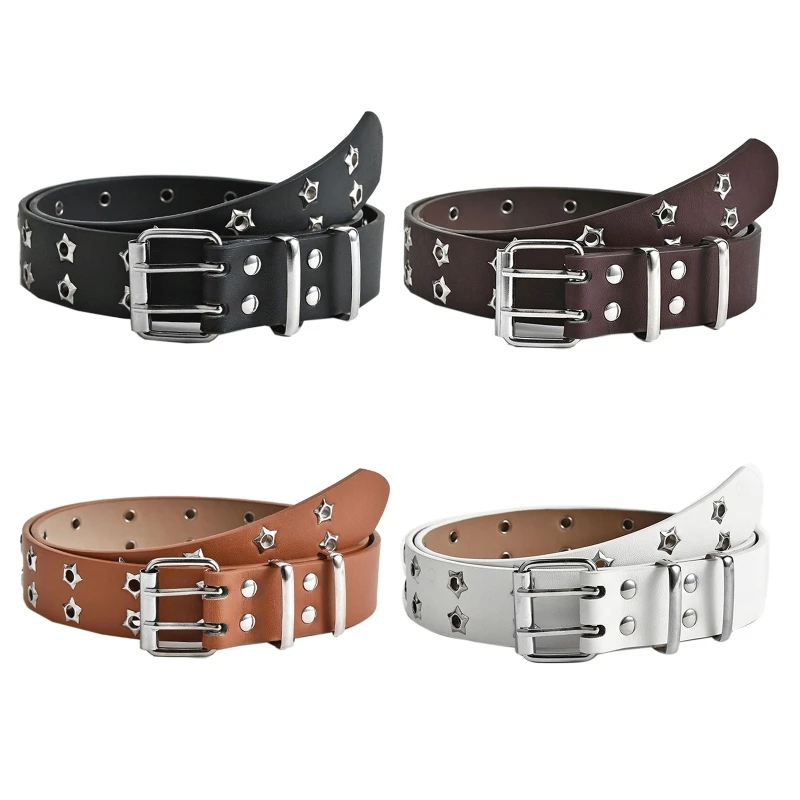 28TF Double Grommet Buckle Belt Vintage Punk Waist Belt Retro Pu Leather Belt Vintage Waistband Ladies Hollow Star Belt
28TF Double Grommet Buckle Belt Vintage Punk Waist Belt Retro Pu Leather Belt Vintage Waistband Ladies Hollow Star Belt