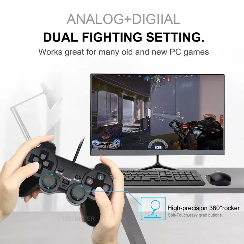 Best price Wired USB PC Game Controller Gamepad For WinXP/Win7/8/10 Joypad For PC Windows Computer Laptop Black Game Joystick
Best price Wired USB PC Game Controller Gamepad For WinXP/Win7/8/10 Joypad For PC Windows Computer Laptop Black Game Joystick