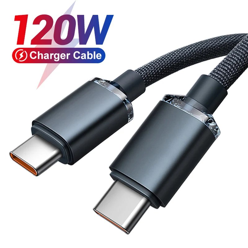 120W PD Fast Charging USB-C Cable For Apple iPhone 15 Pro Max Xiaomi Samsung Huawei USB C to Type C Cable Wire Phone Accessories
120W PD Fast Charging USB-C Cable For Apple iPhone 15 Pro Max Xiaomi Samsung Huawei USB C to Type C Cable Wire Phone Accessories