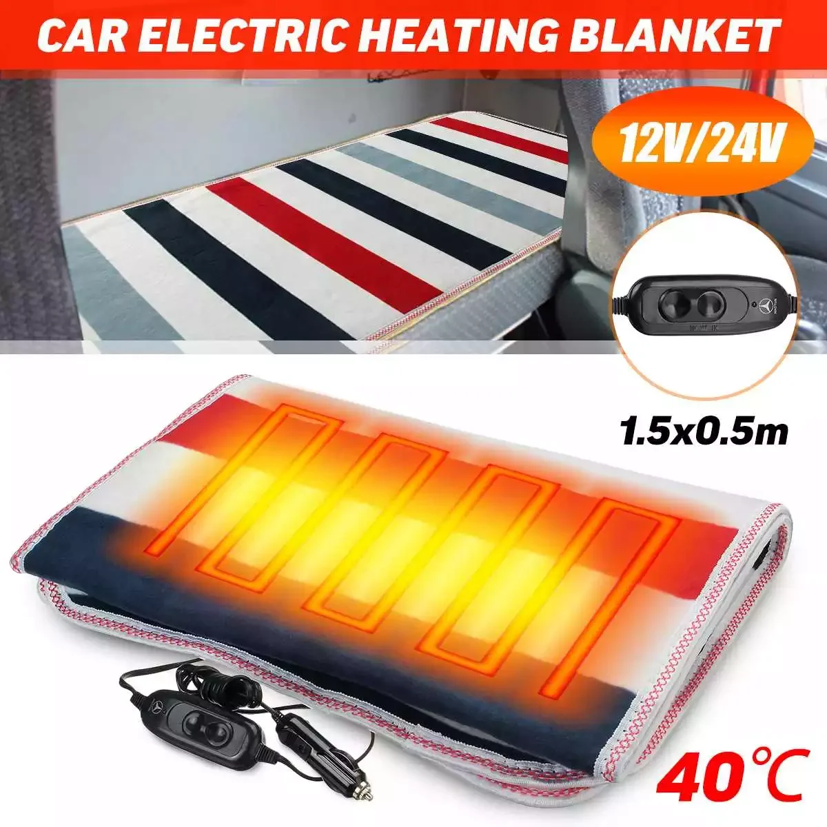 150x50cm 12V/24V Automatic Electric Heating Thermostat Throw Blanket Single Body Warmer Bed Mattress Electric Heated Carpets Mat
150x50cm 12V/24V Automatic Electric Heating Thermostat Throw Blanket Single Body Warmer Bed Mattress Electric Heated Carpets Mat