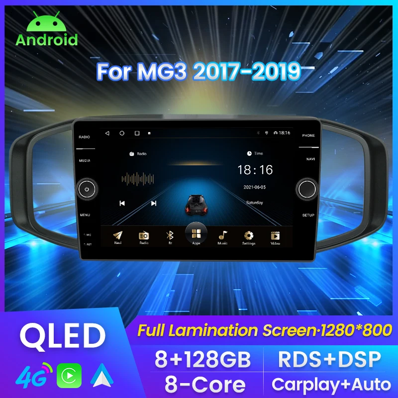 MLOVELIN QLED 8-ядерный 4G LTE Wi-Fi DSP Android11 автомобильный радиоприемник видеоплеер для Морриса гаражи MG3 2017-2019 GPS навигация carplay
MLOVELIN QLED 8-ядерный 4G LTE Wi-Fi DSP Android11 автомобильный радиоприемник видеоплеер для Морриса гаражи MG3 2017-2019 GPS навигация carplay