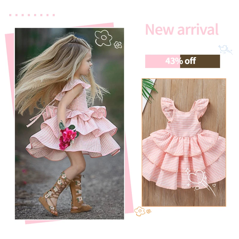 2022 New Fashion Girls Dress Plaid Pink Kids Party Clothes for2-7Years Girl Summer Backless Children Princess Dresses Pink Dress
2022 New Fashion Girls Dress Plaid Pink Kids Party Clothes for2-7Years Girl Summer Backless Children Princess Dresses Pink Dress