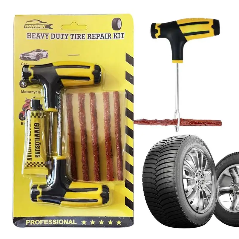Car Tire Repair Tools Kit With Rubber Strips Tubeless Tyre Puncture Studding Plug Set For Truck Motorcycle Tyre Repair Kits
Car Tire Repair Tools Kit With Rubber Strips Tubeless Tyre Puncture Studding Plug Set For Truck Motorcycle Tyre Repair Kits