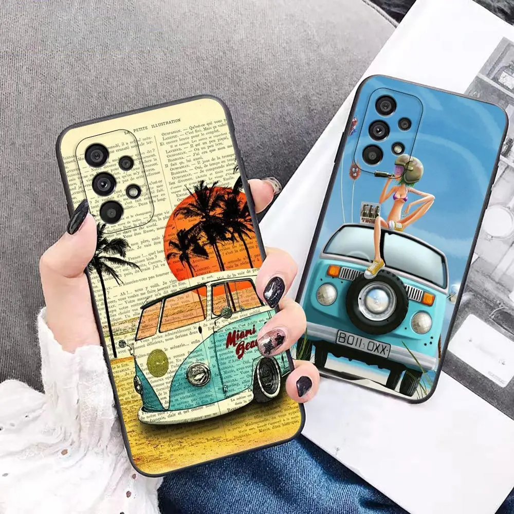 

Sexy Girl Bus Beach Surfing Poster Case For Samsung Galaxy A73 A72 A71 A53 A52 S A51 A42 A41 A33 A32 A31 A23 A22 A21s A13 A12 11