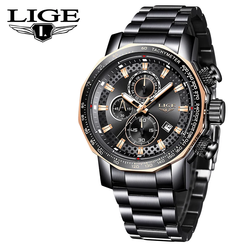 LIGE Quartz Watch For Man Top Waterproof Chronograph Luminous Calendar Fashion Sport Wristwatch Men's Watches Relogio Masculino
LIGE Quartz Watch For Man Top Waterproof Chronograph Luminous Calendar Fashion Sport Wristwatch Men's Watches Relogio Masculino