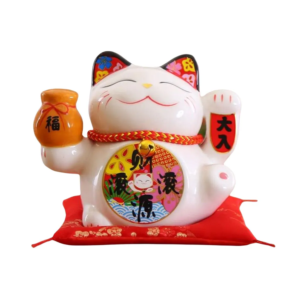 Керамическая фигурка кота удачи, милый стиль, искусственная статуя, копилка для хранения, для дома, офиса, настольного стола 
Керамическая фигурка кота удачи, милый стиль, искусственная статуя, копилка для хранения, для дома, офиса, настольного стола