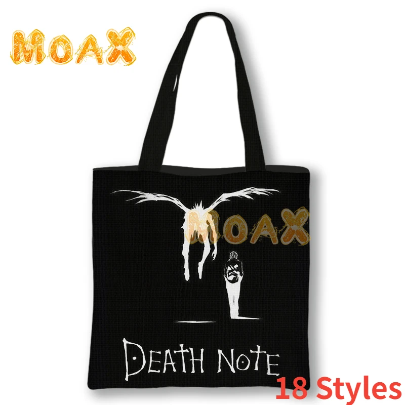 Anime Death Note Shoulder Bag Eco Japanese Manga Light Yagami L Shopper Bags Reusable Shinigami Ryuk Handbags Girls Tote Bags
Anime Death Note Shoulder Bag Eco Japanese Manga Light Yagami L Shopper Bags Reusable Shinigami Ryuk Handbags Girls Tote Bags