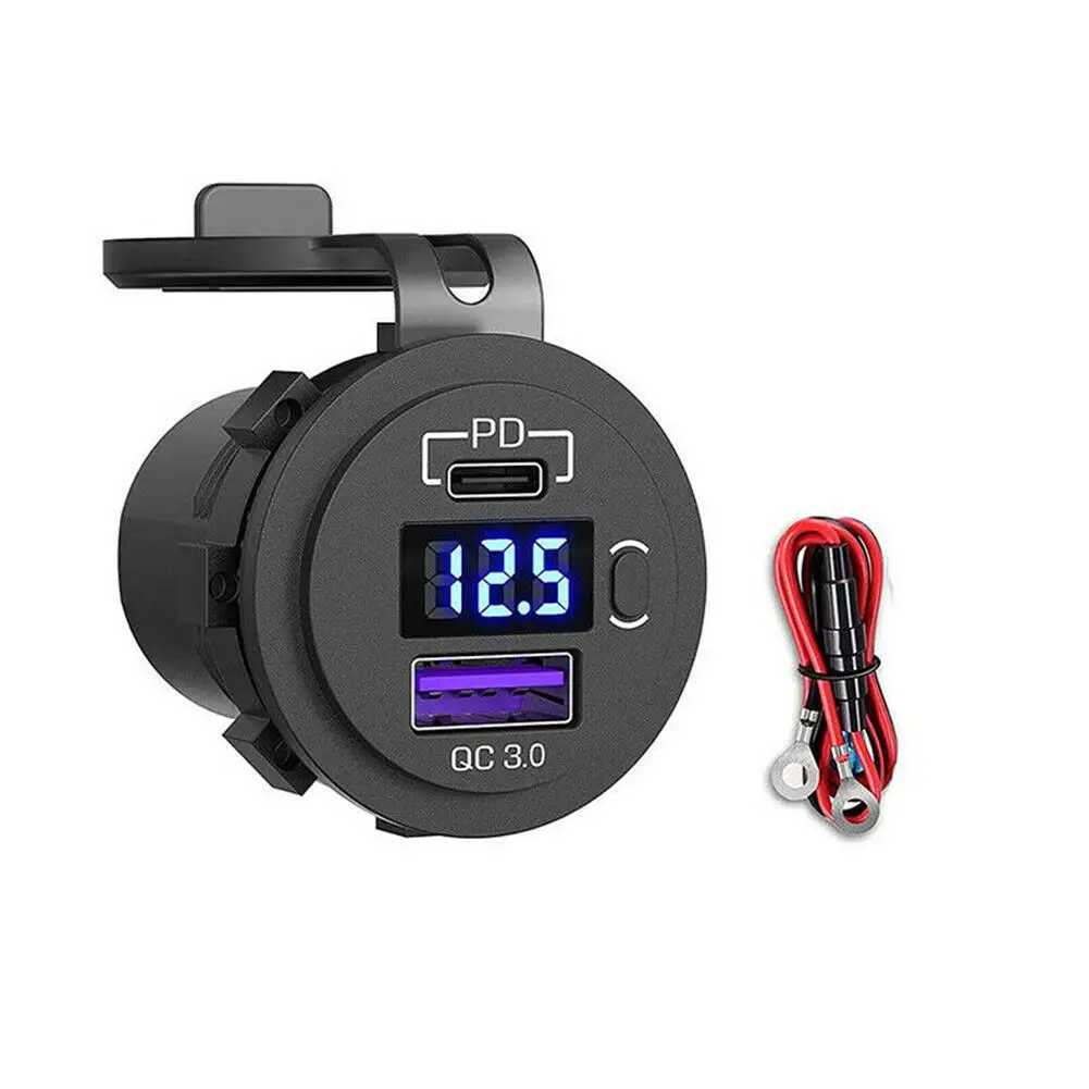 High Quality Car Charger Adapter USB Charger Socket Black Power Outlet QC3.0 USB Charger Socket For Car Motorcycle
High Quality Car Charger Adapter USB Charger Socket Black Power Outlet QC3.0 USB Charger Socket For Car Motorcycle