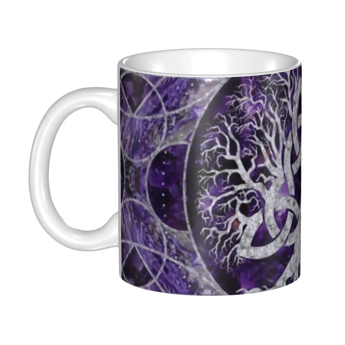 Tree Of Life With Triquetra Coffee Mug DIY Customized Amethyst and Silver Viking Ceramic Mug Creative Gift
Tree Of Life With Triquetra Coffee Mug DIY Customized Amethyst and Silver Viking Ceramic Mug Creative Gift