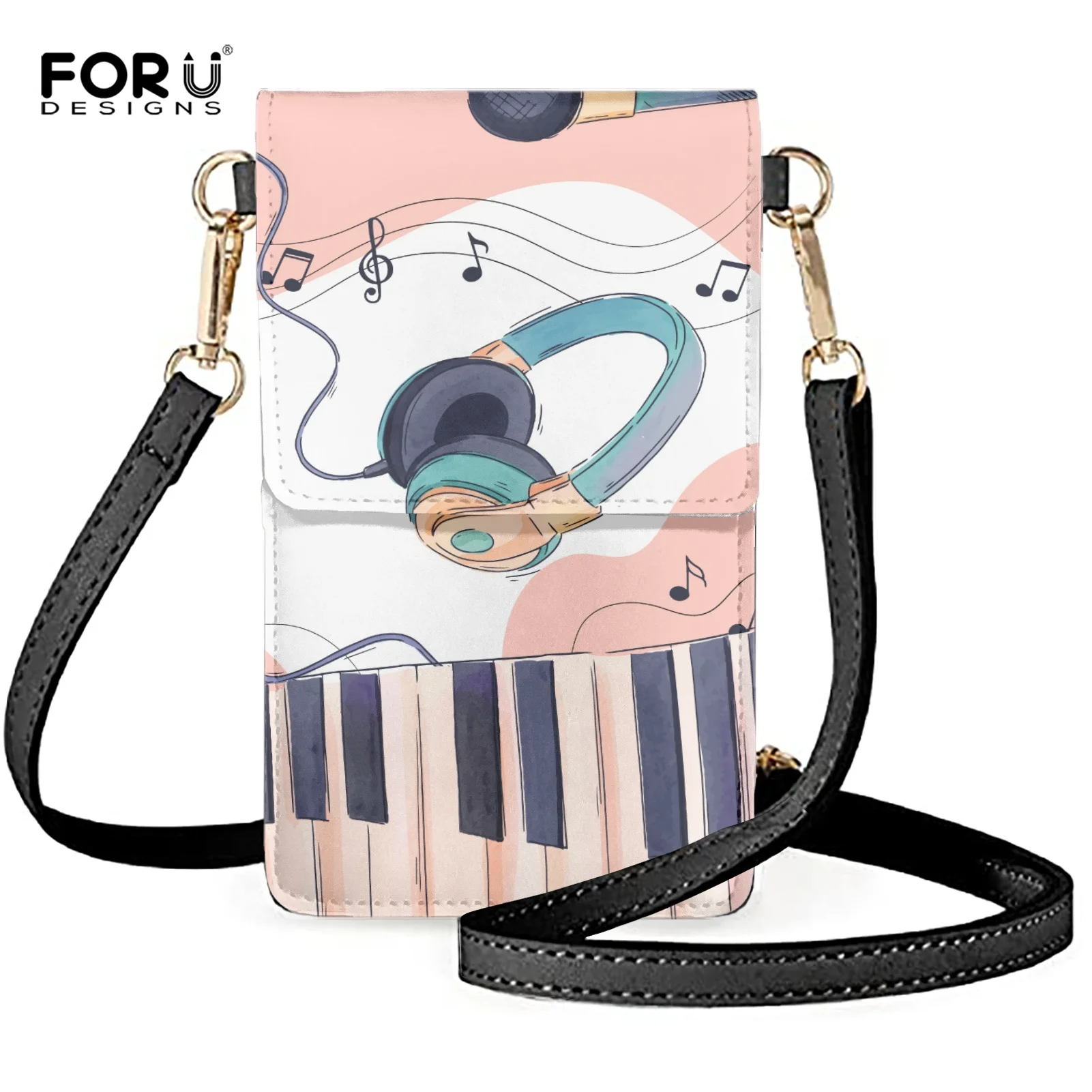 FORUDESIGNS Fashion Piano Keys and Notes Pattern Ladies Shoulder Bag Protable Women Cellphone Bag Leather Female Crossbody Bags
FORUDESIGNS Fashion Piano Keys and Notes Pattern Ladies Shoulder Bag Protable Women Cellphone Bag Leather Female Crossbody Bags
