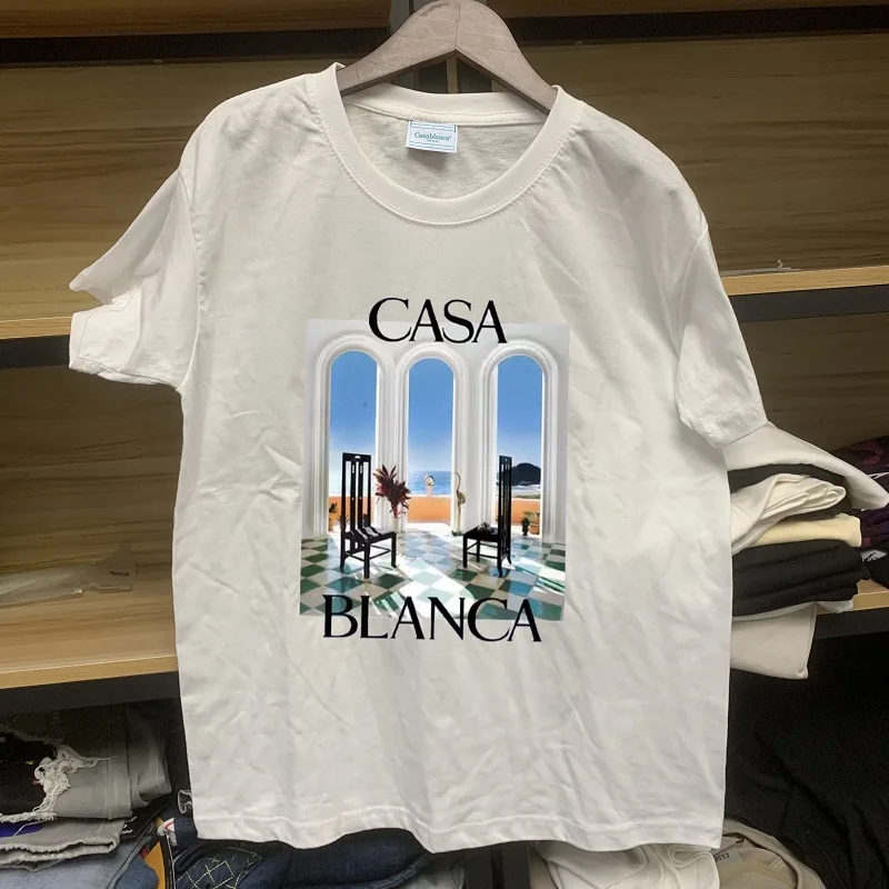 Dropshipping CASABLANCA T-shirts Chair Blue Sky Scenery Photo Print Short Sleeve Loose 3XL Cotton CASA T Shirt for Men Women
Dropshipping CASABLANCA T-shirts Chair Blue Sky Scenery Photo Print Short Sleeve Loose 3XL Cotton CASA T Shirt for Men Women