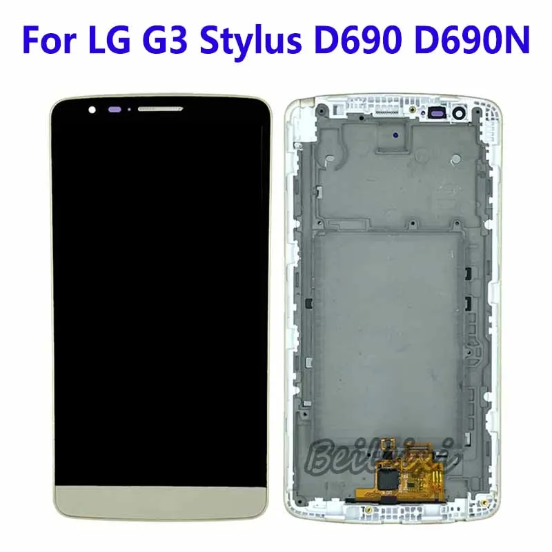 ЖК-дисплей дигитайзер сенсорного экрана в сборе для LG G3 Stylus D690 D693 D690N D693n сменный