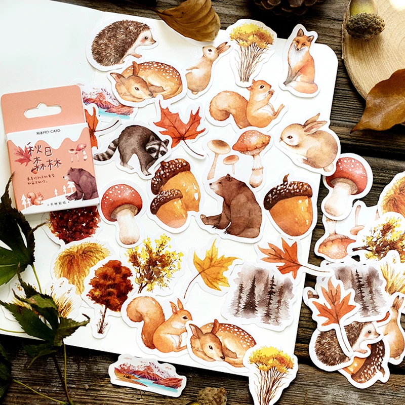 46pcs/pack Autumn Forest Cartoon Sticker Adhesive DIY Stickers Cute Korean Stationery Diary Deco Junk Journal Stationary Supplie
46pcs/pack Autumn Forest Cartoon Sticker Adhesive DIY Stickers Cute Korean Stationery Diary Deco Junk Journal Stationary Supplie