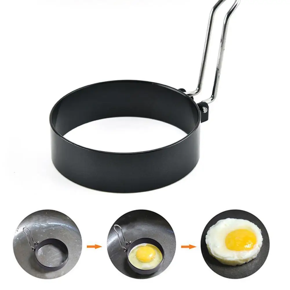 Egg Mold With Handle Nonstick Metal Egg Frying Ring Fried Round Pancake Molds Circle Frying Mould Kitchen Accessories Gadget
Egg Mold With Handle Nonstick Metal Egg Frying Ring Fried Round Pancake Molds Circle Frying Mould Kitchen Accessories Gadget