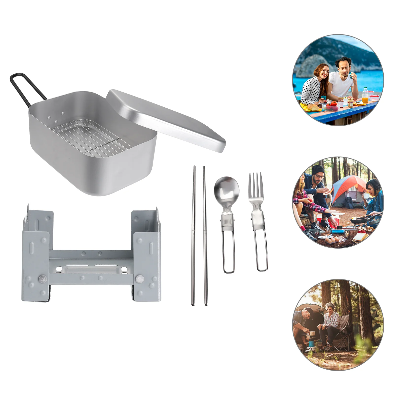 Camping Bento Box Set Lunch Spoon Fork Lunchbox Backpacking Accessory Outdoor Travel Metal Flatware Kitchen accessories
Camping Bento Box Set Lunch Spoon Fork Lunchbox Backpacking Accessory Outdoor Travel Metal Flatware Kitchen accessories