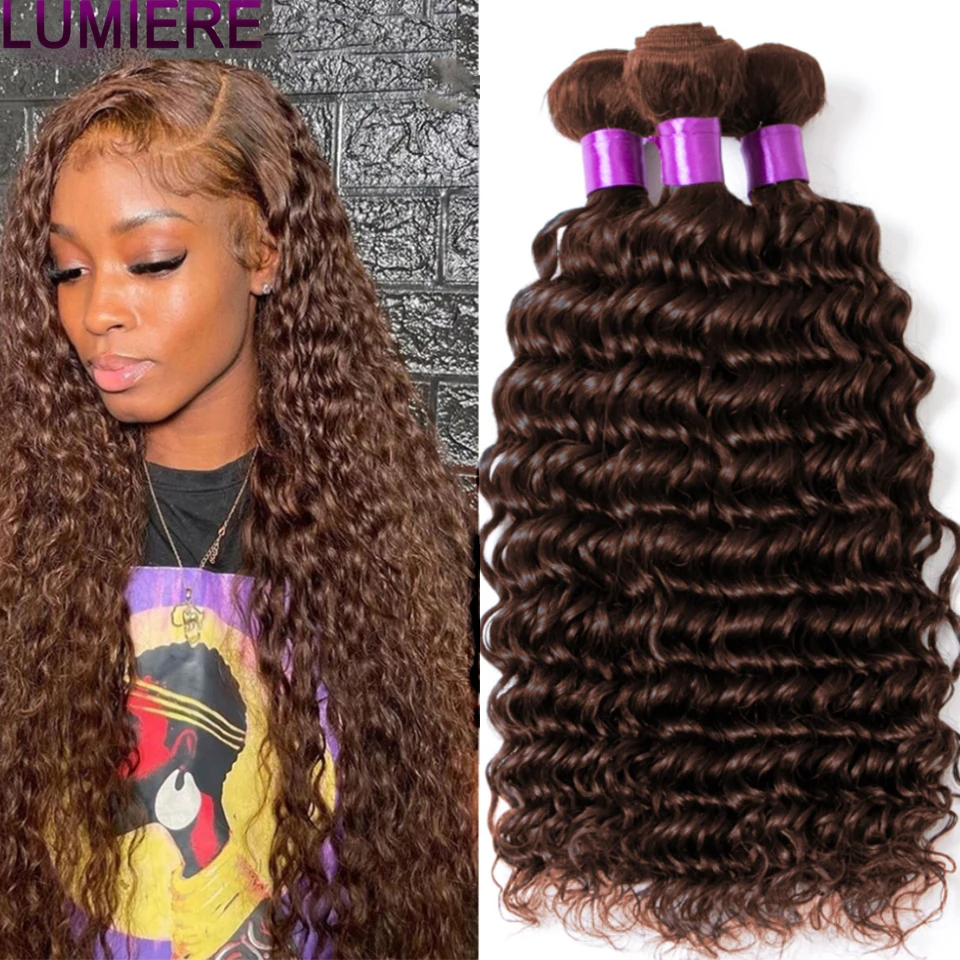 Lumiere Hair 10-30inches 100% Remy #4 Light Brown Peruvian Deep Wave Machine Double Weft Human Hair Bundles For Black Women
Lumiere Hair 10-30inches 100% Remy #4 Light Brown Peruvian Deep Wave Machine Double Weft Human Hair Bundles For Black Women