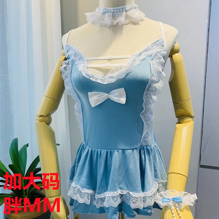 Plus Size Fat MM Sexy Lingerie Suit Blue Princess Maid Cosplay Uniform Temptation Kawaii Lingerie Sexy Nurse Woman Roleplay
Plus Size Fat MM Sexy Lingerie Suit Blue Princess Maid Cosplay Uniform Temptation Kawaii Lingerie Sexy Nurse Woman Roleplay