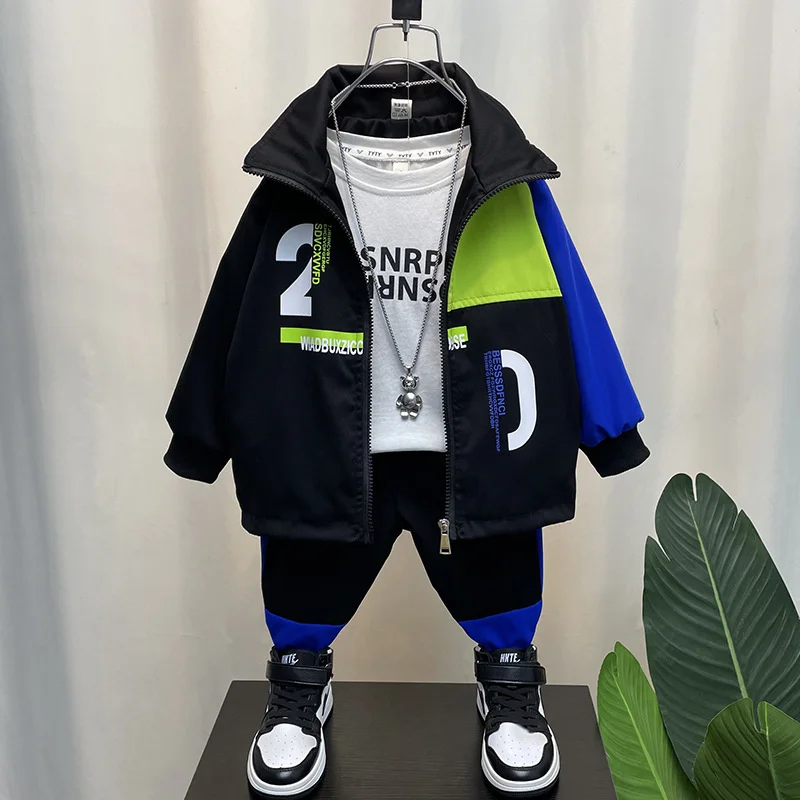 2 шт./комплект, детский хлопковый костюм из куртки и брюк 
2 шт./комплект, детский хлопковый костюм из куртки и брюк