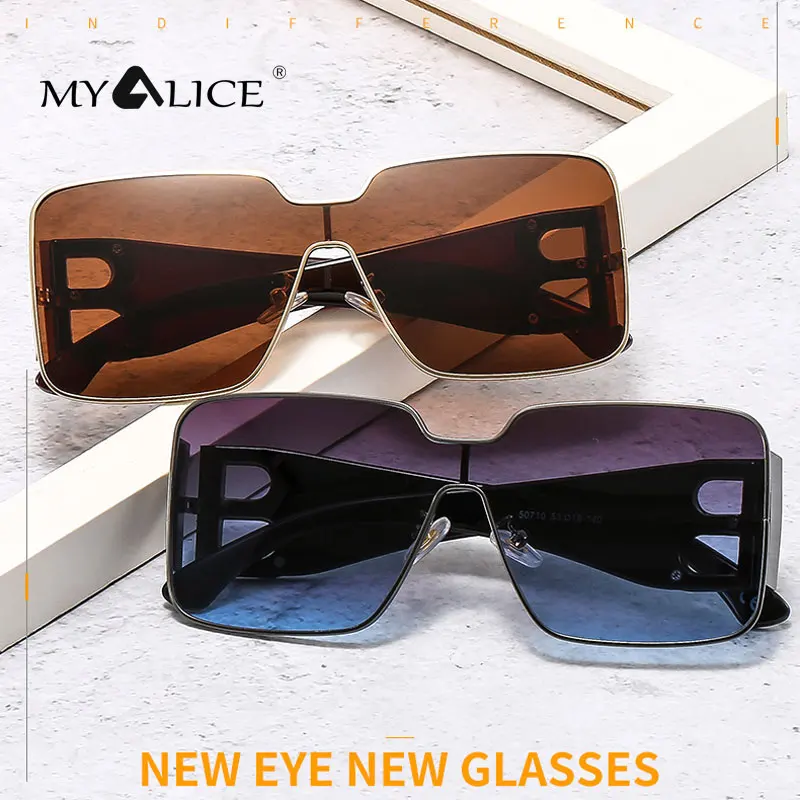 MYALICE Fashion Luxury One-piece Sunglasses Women B Shape Decoration Glasses Legs Outdoor Tourism Oculos De Sol Feminino UV400
MYALICE Fashion Luxury One-piece Sunglasses Women B Shape Decoration Glasses Legs Outdoor Tourism Oculos De Sol Feminino UV400