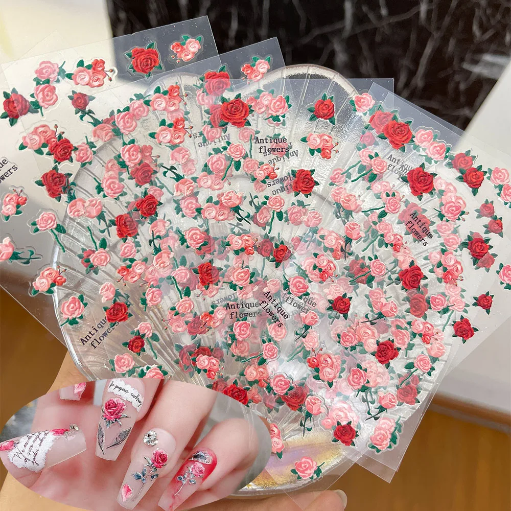 5D Luxury Pink Red Rose Flower Nail Sticker Floral Manicure Decals Self-Adhesive DIY Nail Decoration Nail Slider Accessories &NK
5D Luxury Pink Red Rose Flower Nail Sticker Floral Manicure Decals Self-Adhesive DIY Nail Decoration Nail Slider Accessories &NK