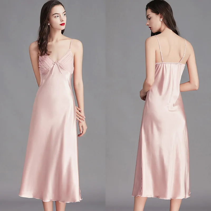 Women's Sleepwear Dress Lingerie Silk Cami Nightshirt Satin V Neck Side Slit Nightgown Sexy Long Sleep Dress Adjustable Strap
Women's Sleepwear Dress Lingerie Silk Cami Nightshirt Satin V Neck Side Slit Nightgown Sexy Long Sleep Dress Adjustable Strap