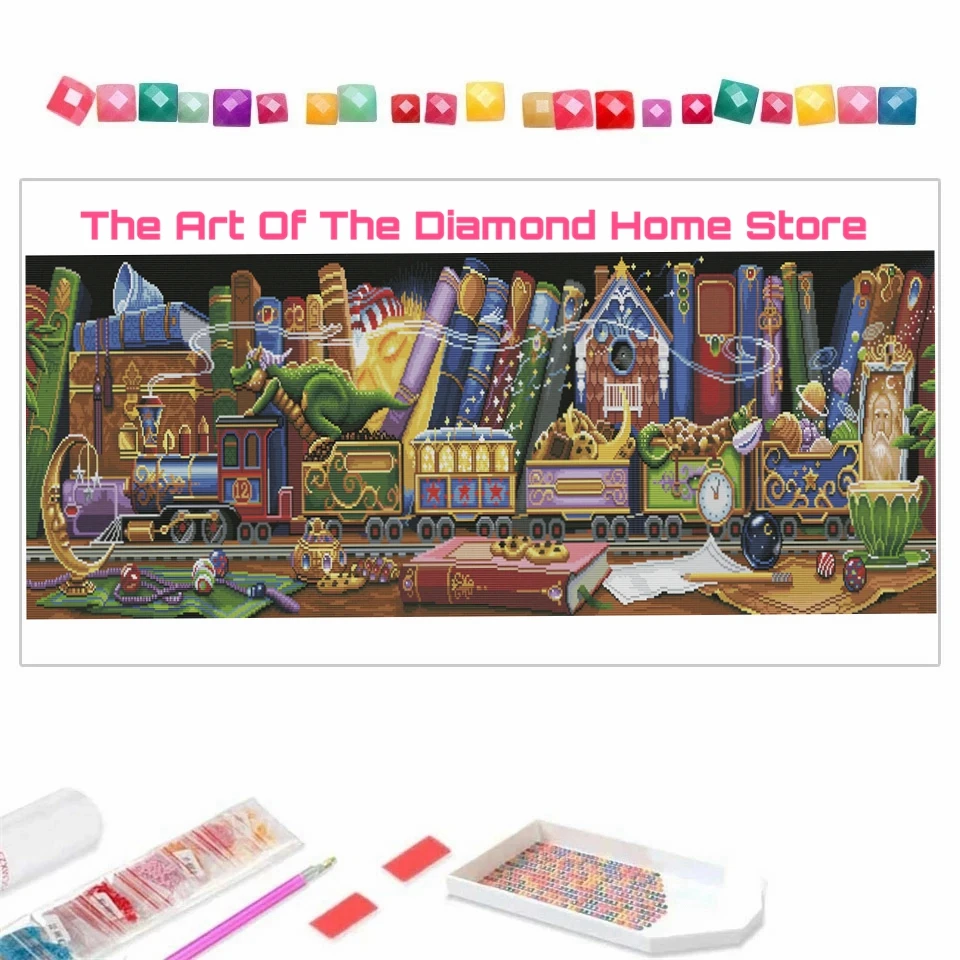 

5D DIY AB Drills Diamond Painting Cartoon Dinosaur by Randal Spangler Cross Stitch Kits Handmade Crafts Mosaic Kids Room Decor