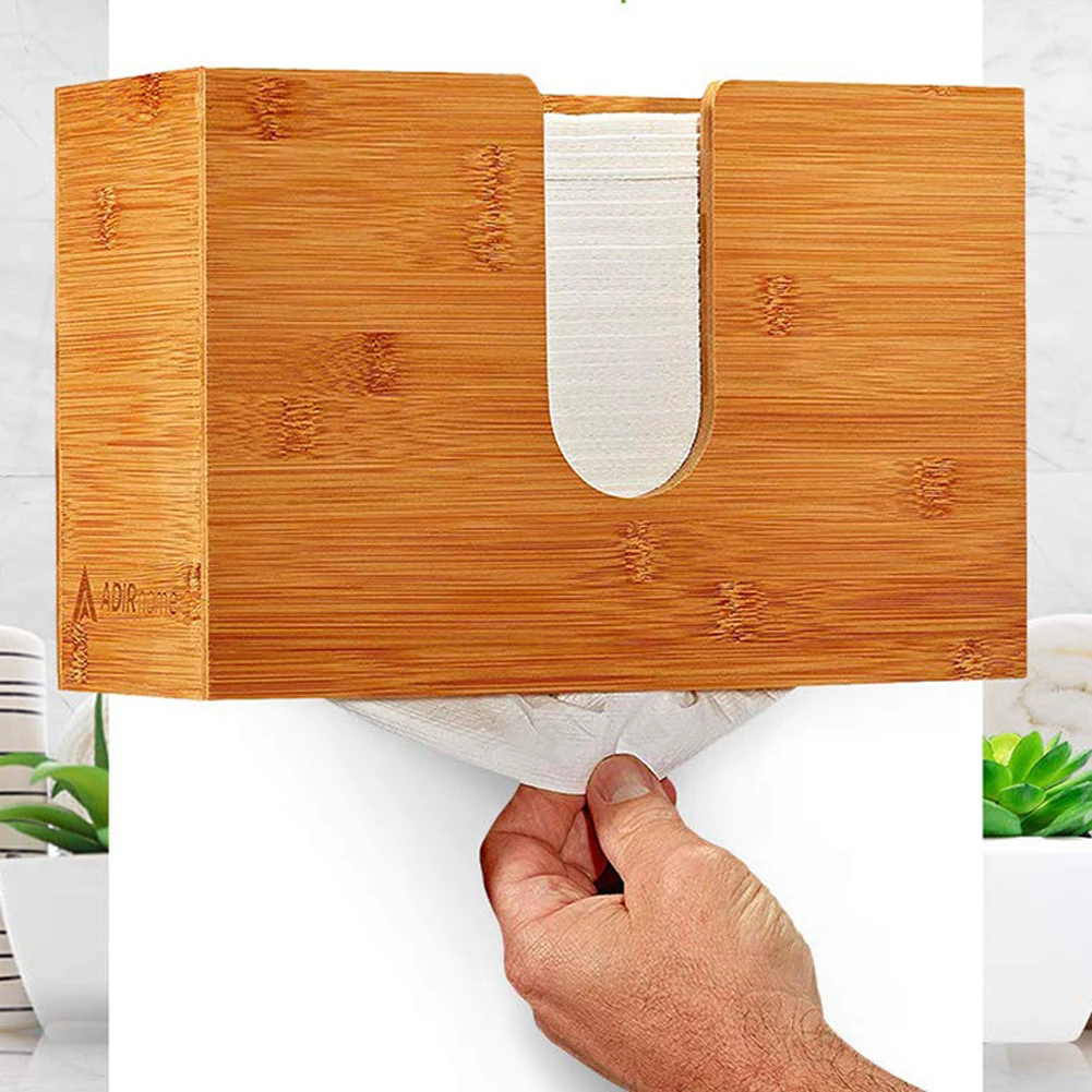 Bamboo Tissue Dispenser,Wall-mounted or Tabletop,Napkin Holder,Kitchen,Bathroom,Living Room,Safety and Environmental Protection 
Bamboo Tissue Dispenser,Wall-mounted or Tabletop,Napkin Holder,Kitchen,Bathroom,Living Room,Safety and Environmental Protection