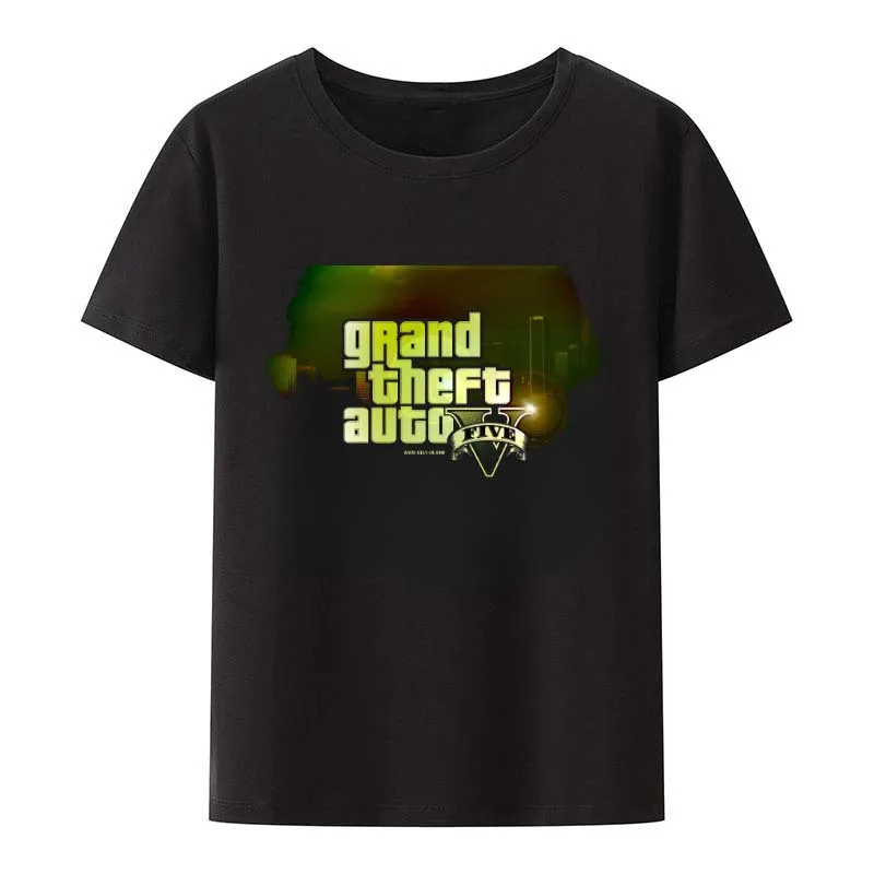 Футболка с логотипом Grand Theft Auto V футболка 5 игровая графическая одежда топы