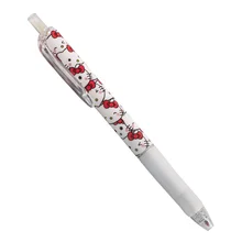 Sanrio 6 Pcs/set Kawaii Plastic Hello Kitty Kuromi Can Be Pressed Neutral Pen Quick Dry Smooth and Easy To Dirty Hands ST Core