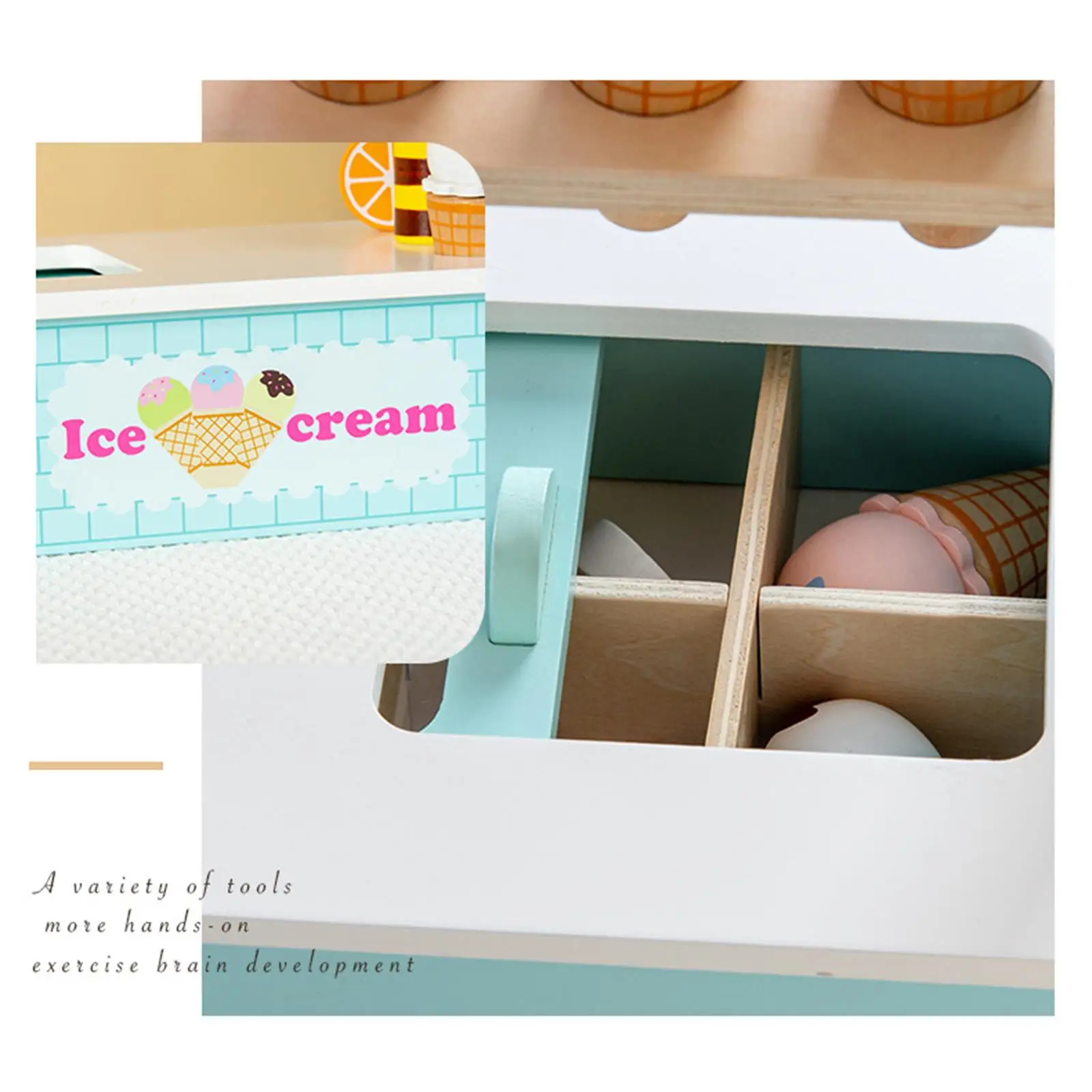 Wooden Ice Cream Toys Kids Pretend Play Learning Ice Cream Cones Popsicles Accessories for Birthday Girls and Boys Toddlers
Wooden Ice Cream Toys Kids Pretend Play Learning Ice Cream Cones Popsicles Accessories for Birthday Girls and Boys Toddlers