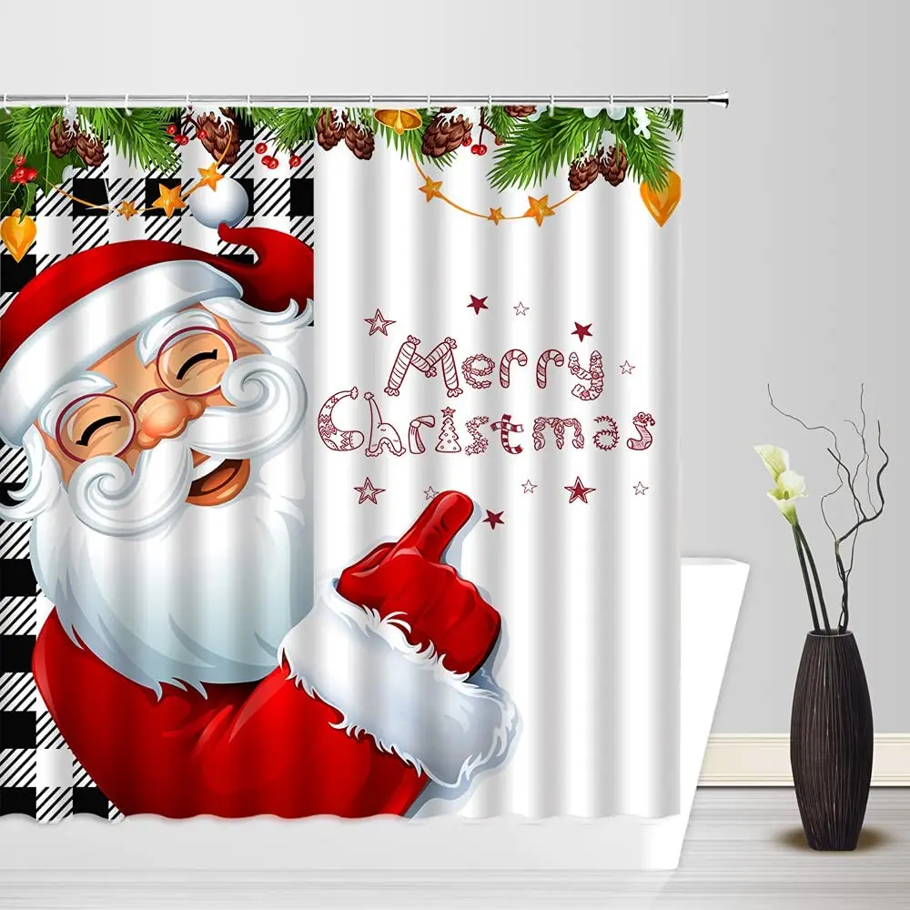 Red Christmas Shower Curtains Winter Holiday Tree Santa Lovely Gnome Waterproof Fabric with Hooks Bath Curtains Bathroom Decor
Red Christmas Shower Curtains Winter Holiday Tree Santa Lovely Gnome Waterproof Fabric with Hooks Bath Curtains Bathroom Decor