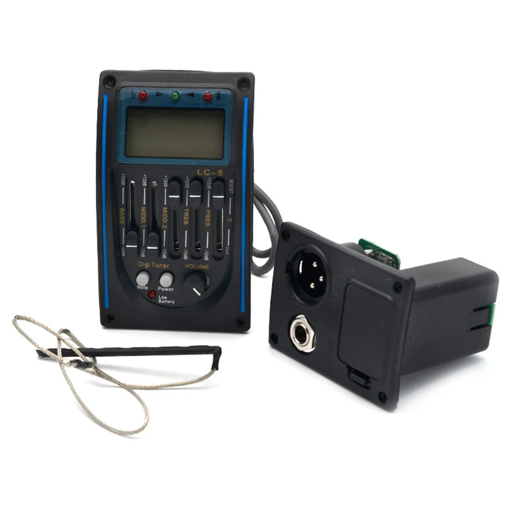 Professional Acoustic Guitar Pickup EQ5 Preamp LCD Tuner Pickup Equalizer System Musical Instrument Accessories
Professional Acoustic Guitar Pickup EQ5 Preamp LCD Tuner Pickup Equalizer System Musical Instrument Accessories