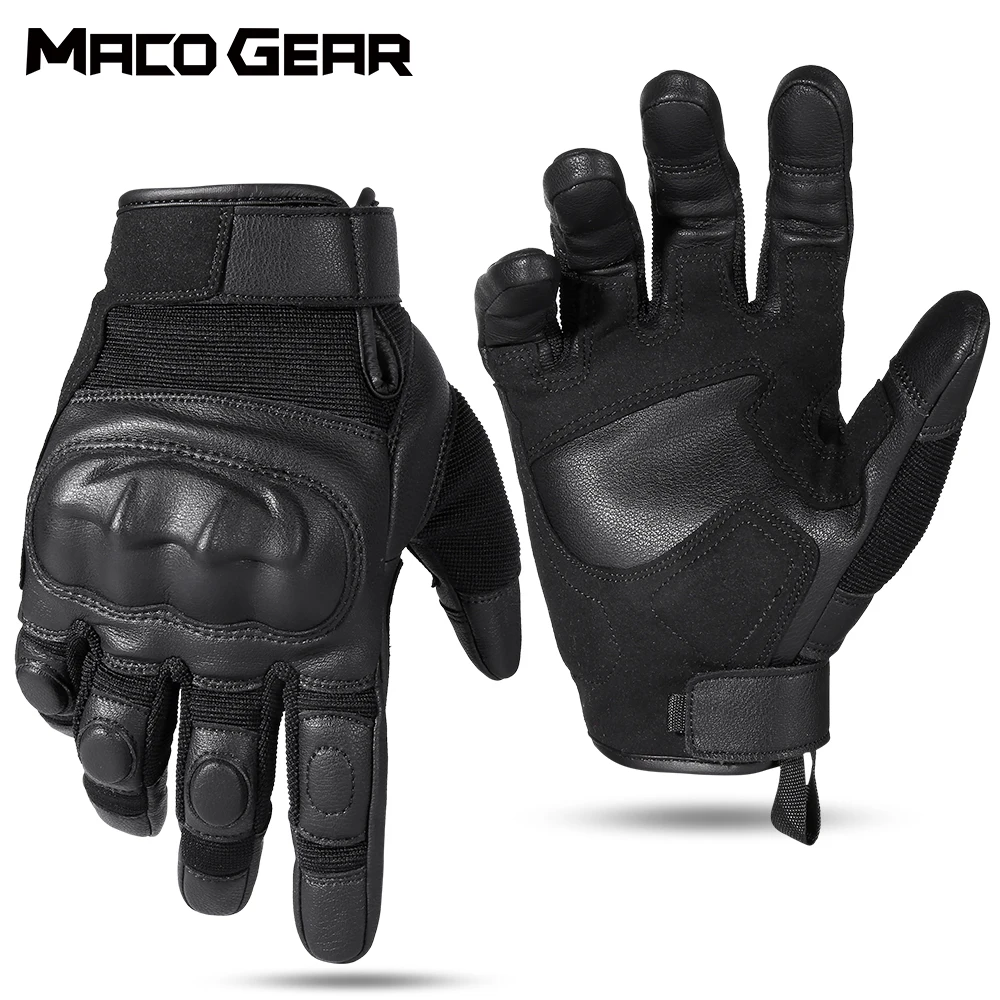 Men Tactical Leather Gloves Black Full Finger Glove Military Training Sports Climbing Shooting Bicycle Hunting Cycling Mittens
Men Tactical Leather Gloves Black Full Finger Glove Military Training Sports Climbing Shooting Bicycle Hunting Cycling Mittens